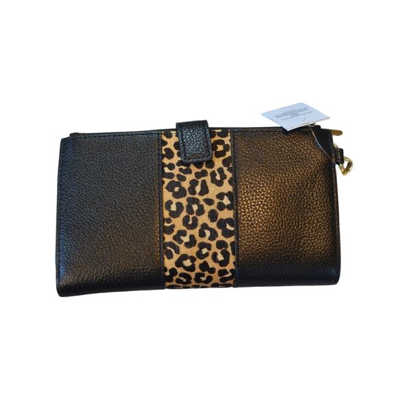 MICHAEL Michael Kors Adele Leather Leopard Print Calf Hair Smartphone Wallet - Picture 4 of 6